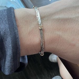 Ronaldo leap of faith gold & silver bracelet 7”